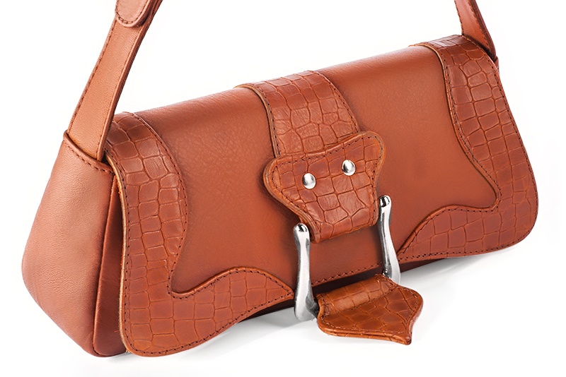 Handcrafted women's small luxurious elegant handbag in premium terracotta orange leather. Perfect for elevated everyday style.   
                Choose from our luxurious collections of leather and fabric to perfectly match your handbags to your outfits.